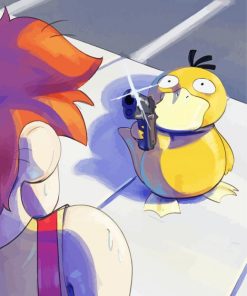 Psyduck Holding Gun Paint By Number