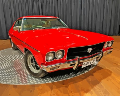 Red Holden Monaro Paint By Number