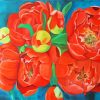 Red Peonies Flowers Paint By Number