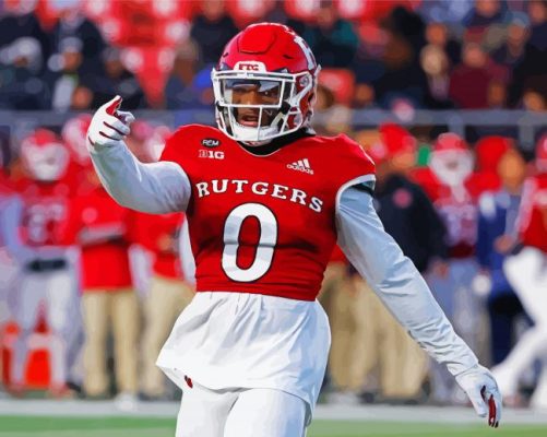 Rutgers American Football Paint By Numbers