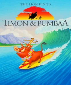 Timon And Pumbaa Poster Paint By Number