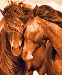 Two Horses In Love Paint By Number