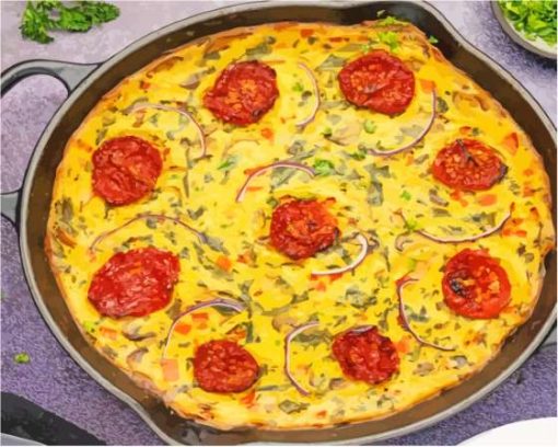 Vegan Frittata Square Paint By Number