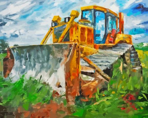 Abstract Bulldozer Paint By Numbers