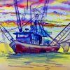 Abstract Shrimp Boat Paint By Number