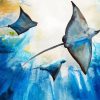 Abstract Stingrays Paint By Number