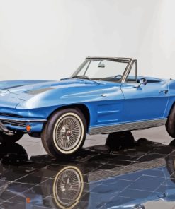 Blue 1963 Corvette Paint By Number