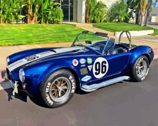 Blue Cobra Car Paint By Numbers