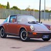 Brown Porsche Targa Paint By Number