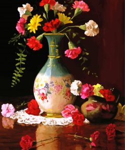 Carnations Vase Paint By Number