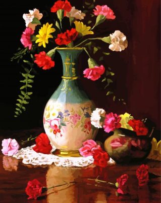 Carnations Vase Paint By Number