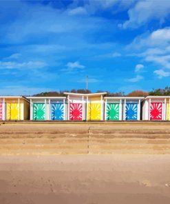 Colorful Huts In Mablethorpe Paint By Numbers