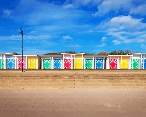 Colorful Huts In Mablethorpe Paint By Numbers