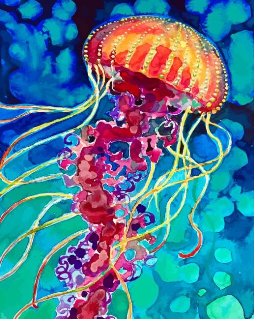 Colorful Jellyfish Paint By Numbers