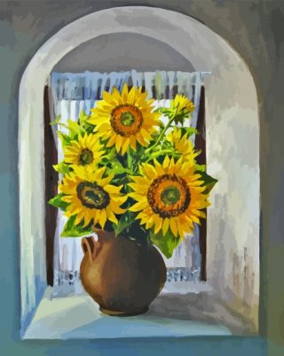 Cool Sunflower Paint By Number