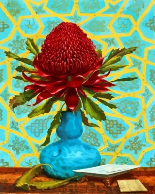 Cool Waratah Paint By Number