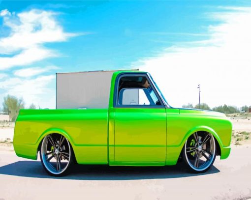 Cool Green Chevy Paint By Number