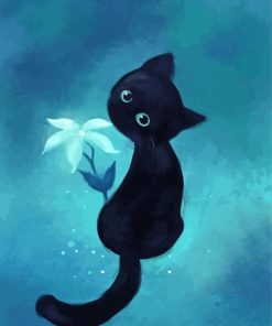 Cute Black Kitten Paint By Number