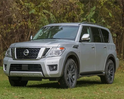 Grey Nissan Armada Paint By Number