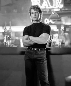 Monochrome Patrick Swayze Paint By Numbers