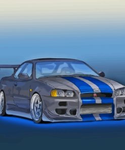 Nissan R34 Car Paint By Number