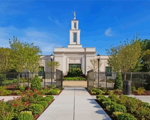 North Carolina Temple Raleigh Paint By Number