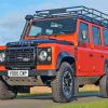 Orange Land Rover Paint By Numbers