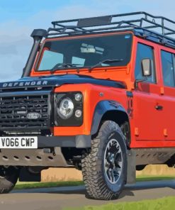 Orange Land Rover Paint By Numbers