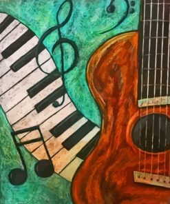 Piano And Guitar Music Paint By Number