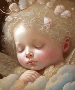 Sleepy Angel Baby Paint By Numbers