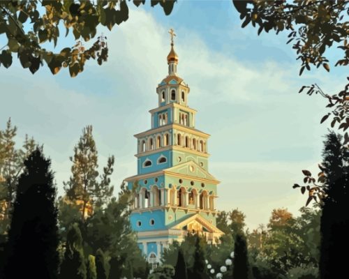 Tashkent Dormition Cathedral Paint By Number