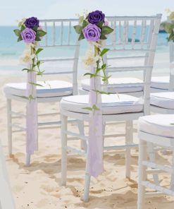 White Chairs Flowers Paint By Number