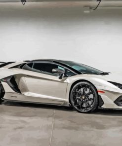 White Lamborghini Paint By Number