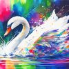 White Swan Bird Paint By Number