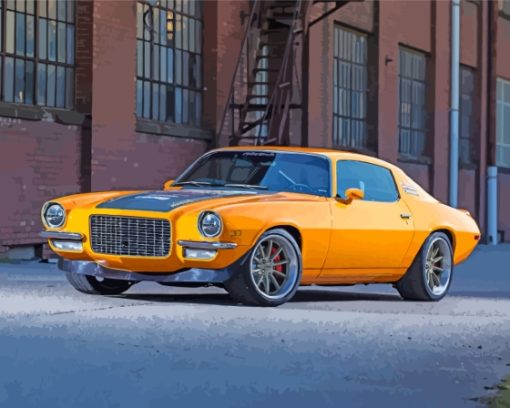 Yellow 1970 Camaro Paint By Number