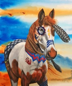 American Indian Pony Paint By Number