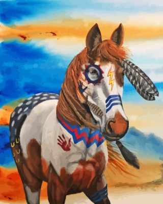 American Indian Pony Paint By Number