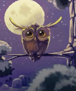 Baby Owl Moon Paint By Number