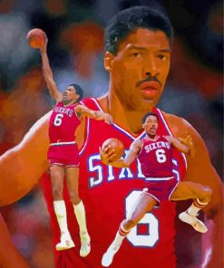 Basketball Player Dr J Paint By Number