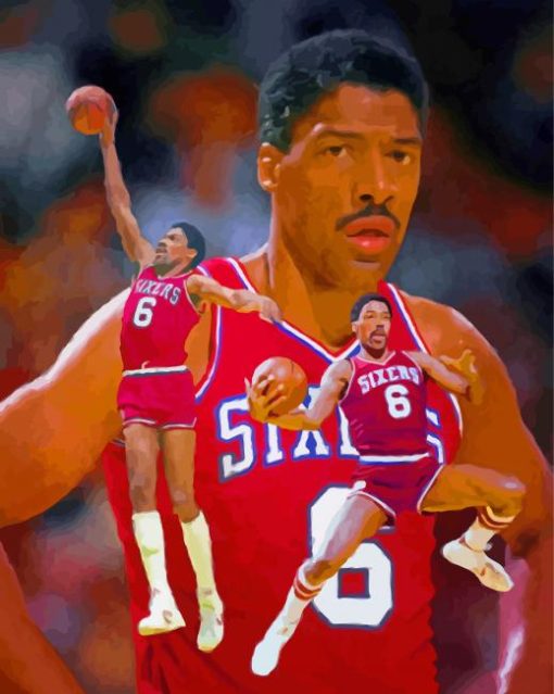 Basketball Player Dr J Paint By Number