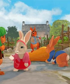 Cartoon Peter Rabbit Paint By Numbers