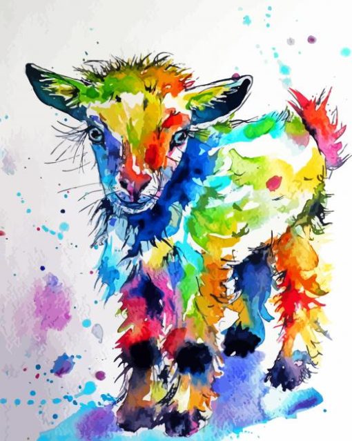 Colorful Cute Lamb Paint By Numbers