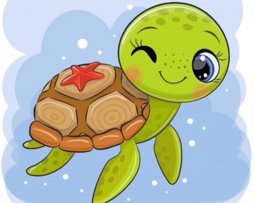 Cute Baby Turtle Paint By Number