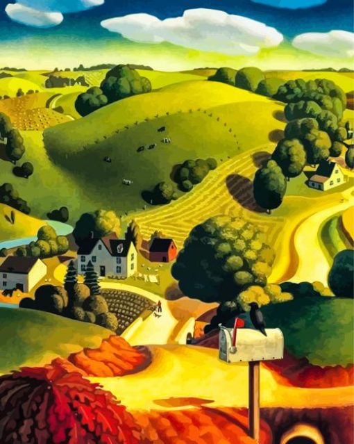 English Countryside Art Paint By Number