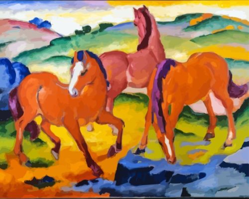 Franz Marc Grazing Horses Paint By Number