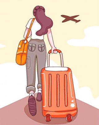 Girl Traveling Paint By Numbers