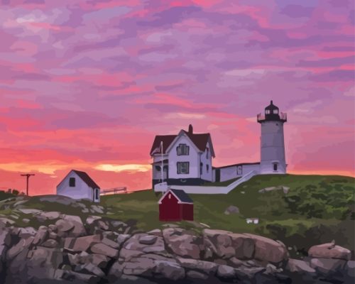 Nubble Lighthouse Paint By Number