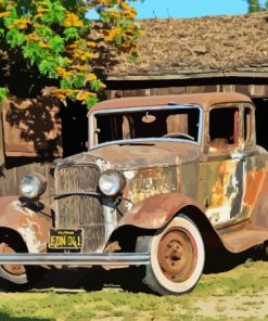 Old Rusty 1932 Ford Paint By Number