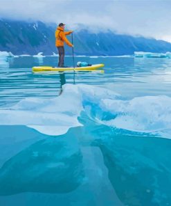 Paddleboarding In The Ice Paint By Number