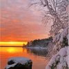 Snow Sebago Lake Maine Paint By Number